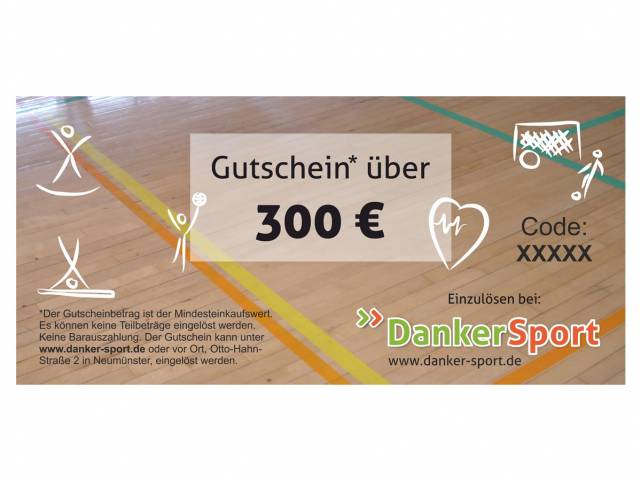 Danker Sport Gutschein 300 Euro