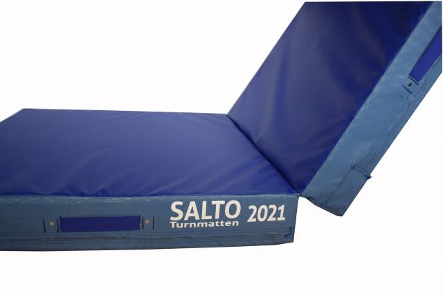 Salto Doppel-Weichbodenmatte - Größe: 2x1 m (geklappt: 1x1m) - auch für Privat und Verein