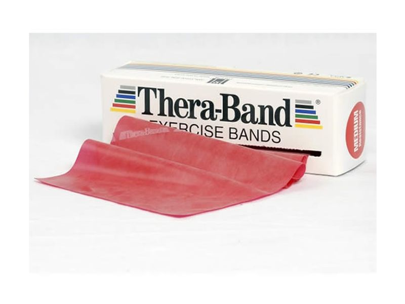 Thera-Band Übungsband rot / mittel stark, 5,5 m Rolle