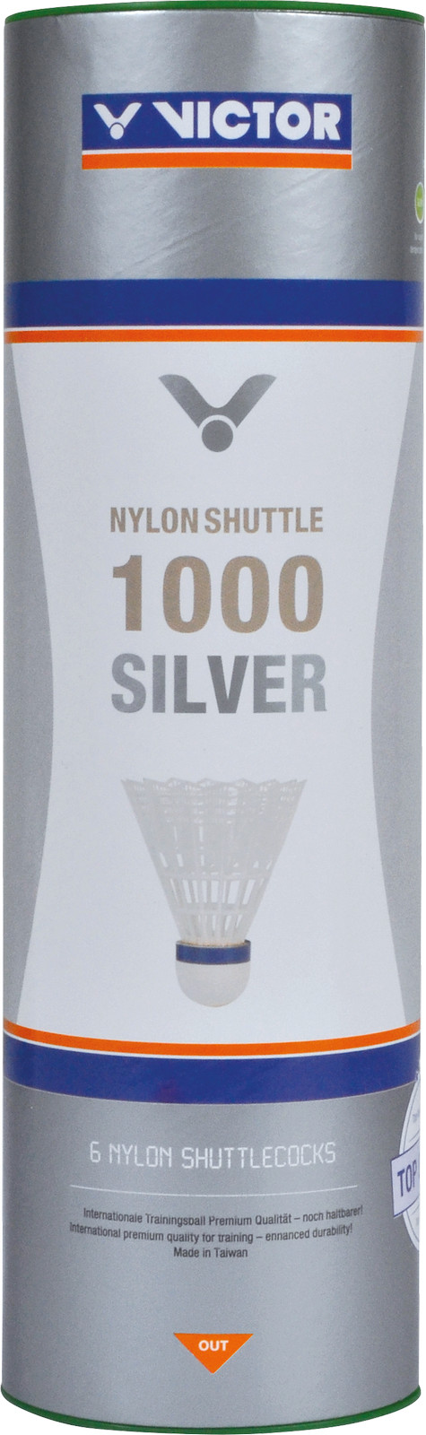 Victor Badmintonbälle Nylon Shuttle 1000 Silver 3er-Set